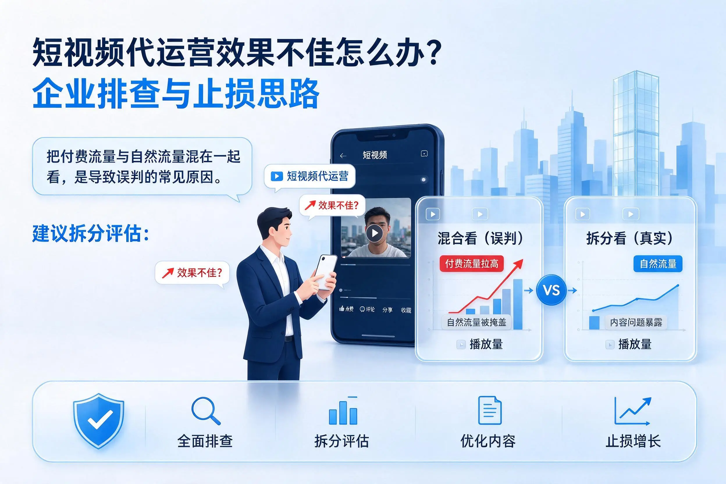 短视频代运营效果不佳怎么办？吉安企业排查与止损思路
