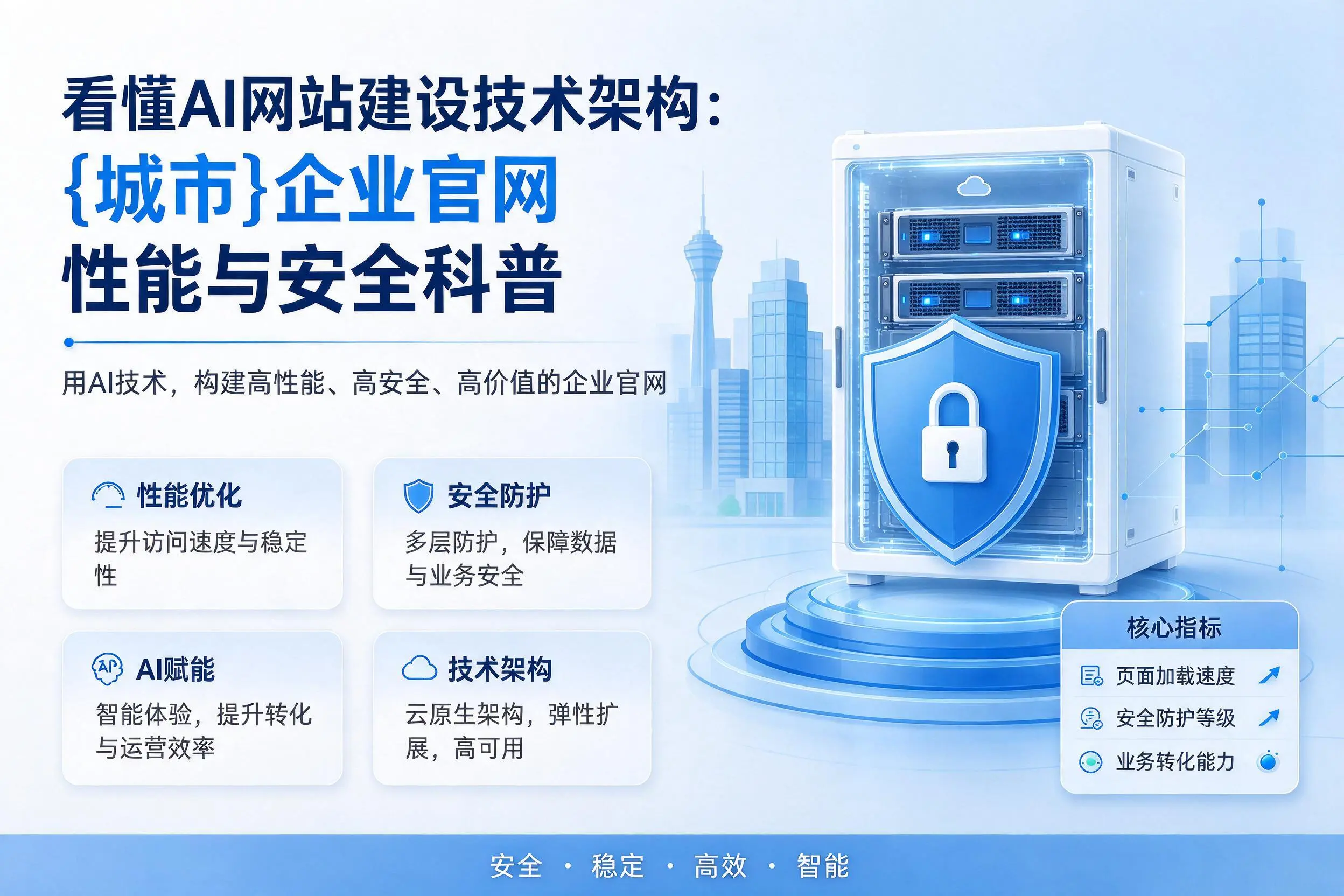 看懂AI网站建设技术架构：吉安企业官网性能与安全科普