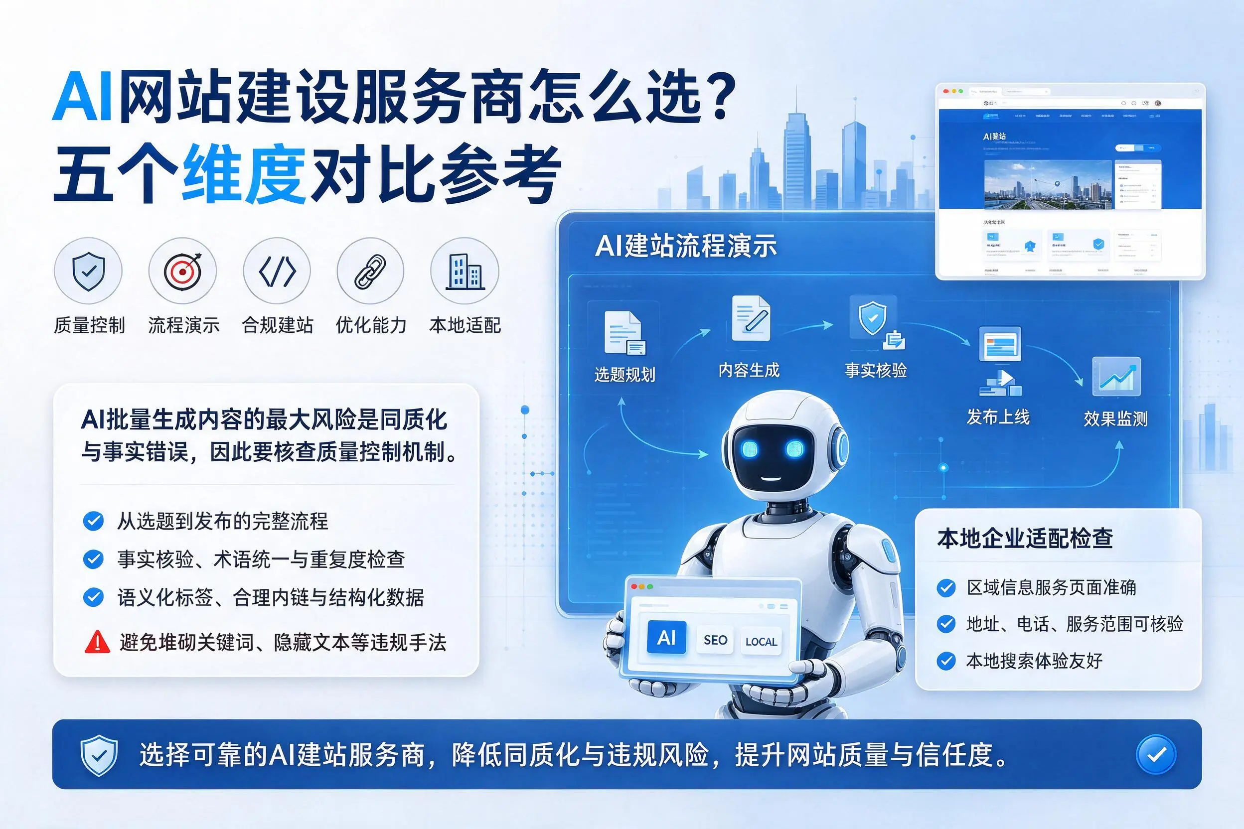 吉安AI网站建设服务商怎么选？五个维度对比参考